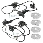 Front Rear Hydraulic Twin Disc Brake Caliper Rotor Set fo Go Kart ATV Quad Buggy