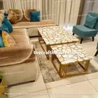 Natural white agate coffee table, agate stone center hallway table for furniture