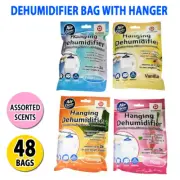 48x Scented Dehumidifier Bag Hanging Damp Moisture Drying Household Absorbent