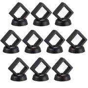 10Pack 3D Floating Display Box Stand Case Holder For Coins Jewelry Ring Earring
