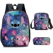 Lilo Stitch Stitch Backpack School Bag Three-Piece Set