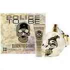 Police Born To Shine Eau de Toilette Spray Perfume For Men 75ml +Shower Gel SET