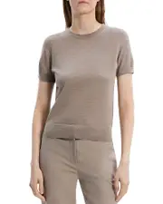 Theory Lightweight Wool Short Sleeve Top
