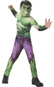 LICENSED THE INCREDIBLE HULK CHILD BOYS SUPERHERO AVENGERS HALLOWEEN COSTUME