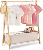 Sino Salected Clothing Rack, Small Clothes Rack with Storage Bag & One Rods,Nature