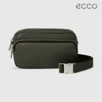 在飛比找momo購物網優惠-【ecco】Waist Bag 真皮腰包(暗松綠 91076