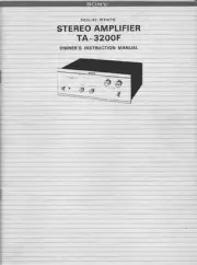 Sony TA-3200F Amplifier / Receiver Owners Instruction Manual