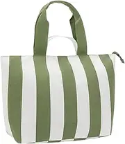 [Generic] Large Canvas Tote Bag, Waterproof Thick Grocery Storage Beach Tote, Spacious Lightweight Gym Travel Accessories Pool Bag for Towels Toys Clothes