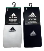 Lot Of 2 Adidas Soccer Metro Sock Small 13C-4Y Black White New NWT Compression