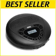 Rechargeable Portable CD Player with Anti-Skip & Aux Out for Home & Travel
