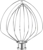 KN256WW Whisk Attachment Stainless Steel 6 Wire Whip Dishwasher Safe Fits KitchenAid 6 Quart Bowl Lift Stand Mixer for Egg Heavy Cream Beater, Cakes Mayonnaise