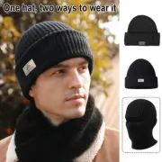 2 IN 1 MAN WINTER Windproof Cotton Knitted Balaclava Cold-Resistant Hat HOTN