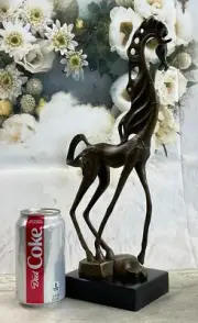 Abstract Animal Bronze Sculpture "Horse" Homage to Salvador Dali signed Decor