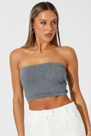 Black Bandeau Top Seamless - Size XL, Women's Bandeau