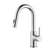 Casa Halo Single Handle Pull Down Kitchen & Bar Sink Faucet Polished Chrome - CK