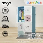 SOGA Blue 8 Cubes Storage Cabinet DIY Shelves Cupboard Wardrobe Organiser