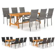 Garden Dining Set 7 Piece Outdoor Chair Seating Furniture Multi Colours vidaXL