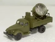 HO 1:87 scale handbuilt ZIS 150 flatbed truck w/ airfield searchlight USSR MIB