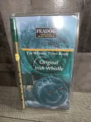 Feadog Brass "D" Whistle with Tutor Book Made in Ireland Includes Demo CD