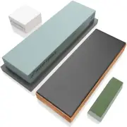 Sharp Pebble Knife Sharpening Stones Kit with 400/1000 and Classic Leather St...