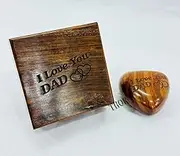 Wooden Heart Urn Keepsake Cremation Urn for Human pet Ashes Handcrafted Urn Heart Shaped - Perfect for Adults & Infants with Wooden Box & Stand 3 inch (I Love You Dad)