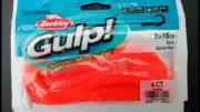 Berkley Gulp 6" Grub Salmon Red Brand New