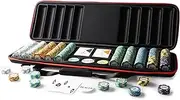 Jacks Monte Carlo 500 Chips 14 Gram Clay Poker Chip Set, 100% Plastic Jacks PRO Cards, Values ($1-$500) Featuring Exclusive Premium Portable Viper Carry case