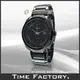 【時間工廠】全新 星辰 CITIZEN 光動能直紋黑雙層面板時尚腕錶 AW1015-53E