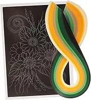 Gadpiparty 1Set Handcraft Paper Quilling Strip DIY Quilling Kits for Beginners with Three Dimensional Flower Designs Smooth Cardstock Paper for Creative Crafts and Decorations