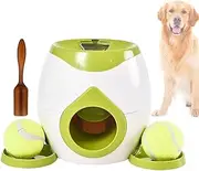 Dog Ball Thrower | Baseball Thrower Automatic for Pet | Interactive Ball Shooter Treat Feeder for Dogs Mental Stimulating Enrichment Outdoor Indoor