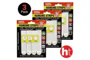 Handy Hardware 3 Packs of 4pcs Hanging Strip 85mm x 20mm Hold up to 2.5kg
