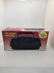 NEW - Vintage Mini Baby Boom Box AM / FM Portable Retro Radio Twin Speakers