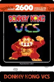 Replacement Game Cartridge Label - Donkey Kong VCS for Atari 2600