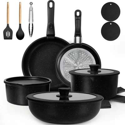 20 Pcs Pots and Pans Set Non Stick, Detachable Handle Cookware Sets Nonstick
