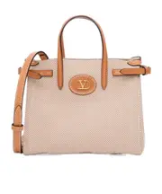 Valentino Garavani Antibes VLogo Plaque Medium Tote Bag One size Tobacco/natural camel color