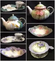 Porcelain Teapots, Cups & Saucers, Tea Strainers, Snack Sets, Bon Bon Bowl