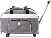 pet Stroller Strollers Pet Trolley Case Large Backpack Capacity Carrying Bag Shiba Inu Breathable Pet Crate Cat Bag Dog Trolley Pet Crate (Size : L)