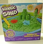 Kinetic Sand By Spin Master, Green Sandbox Set, Brand New