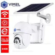 WIFI Solar Security Camera 24/7 Wireless PTZ 64GB Outdoor Remote LIVE Home