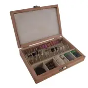 100pc Polish Sand Cut Rotary Accessory Set in Wooden Box
