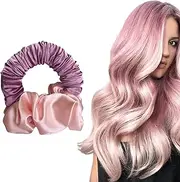 New Soft Heatless Curling Headband - No Heat Ponytail Hairband Hair Curler Not Hurt Hair - Lazy Curling Hair Rollers Curlers Hairband For Long Hair Overnight Women Girls (Pink)