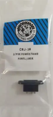 Workman CBJ-3B CB Radio Replacement 3 Pin Panel Mount Power Jack