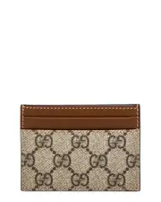 Gucci GG Supreme Canvas & Leather Card Case