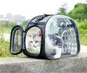 Foldable Space Capsule Cat Carrier Backpack Large Capacity Breathable Transparent Pet Bag for Outdoor Travel