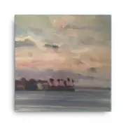 Jensen Beach Florida Painted Sunset Canvas Print 12”x12”