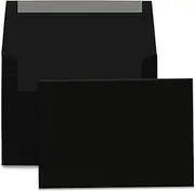4" x 6" Black Cardstock - Blank Stock for Invitations, Index or Note Cards - Heavy 80lb Cover Inkjet / Laser Printer Compatible - 40 Cards with Envelopes