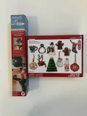 Artist's Loft Paint by Number Kit Dog & Box Of Crafts Chrismas