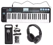 Samson Graphite 49 Key USB MIDI DJ Keyboard Controller+Headphones+Mic+Cable+Case