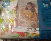 NOS, One western king fitted muslin sheet, 72x80", swinging floral print Grants