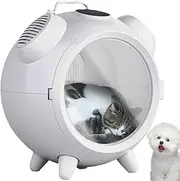 Automatic Pet Drying Box, Smart Temperature Control Cat Hair Dryer with 4 Speeds and 360° Drying, 62L Large Capacity, Low Noise Cat Grooming Dryer for Cats and Small Dogs